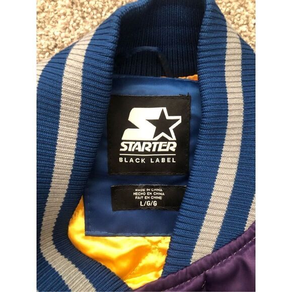 Starters Los Angeles Arch Satin Varsity Jacket Men’s Size Large - Picture 3 of 3